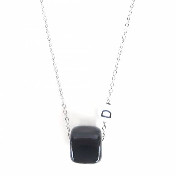 BLACK  |  MONOGRAME NECKLACE