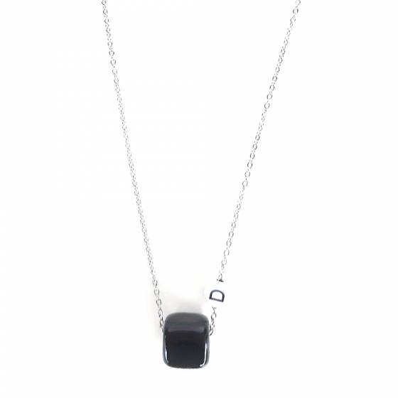 BLACK  |  MONOGRAME NECKLACE