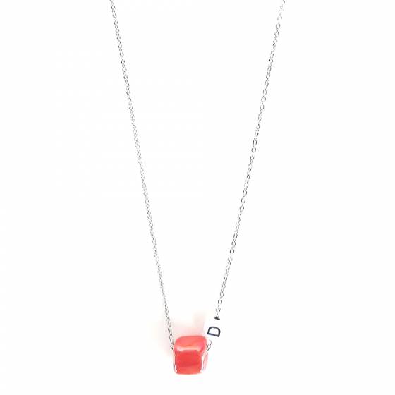 PEACH RED | MONOGRAME NECKLACE