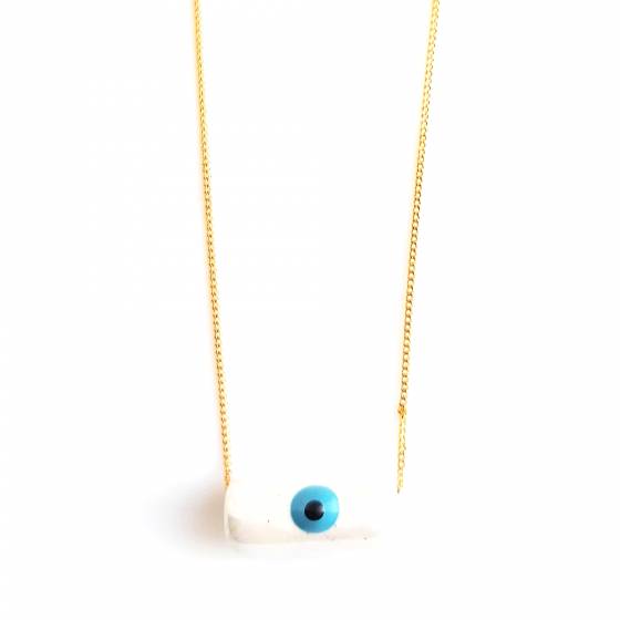 KULINDROS  |  CERAMIC EVIL EYE WHITE