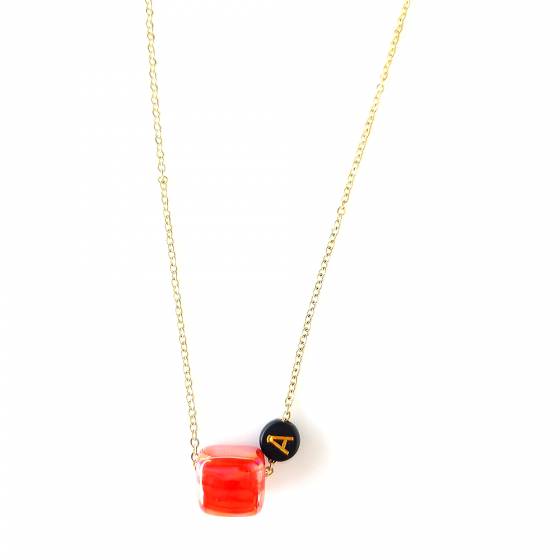 SWEET PEACH  |MONOGRAME NECKLACE